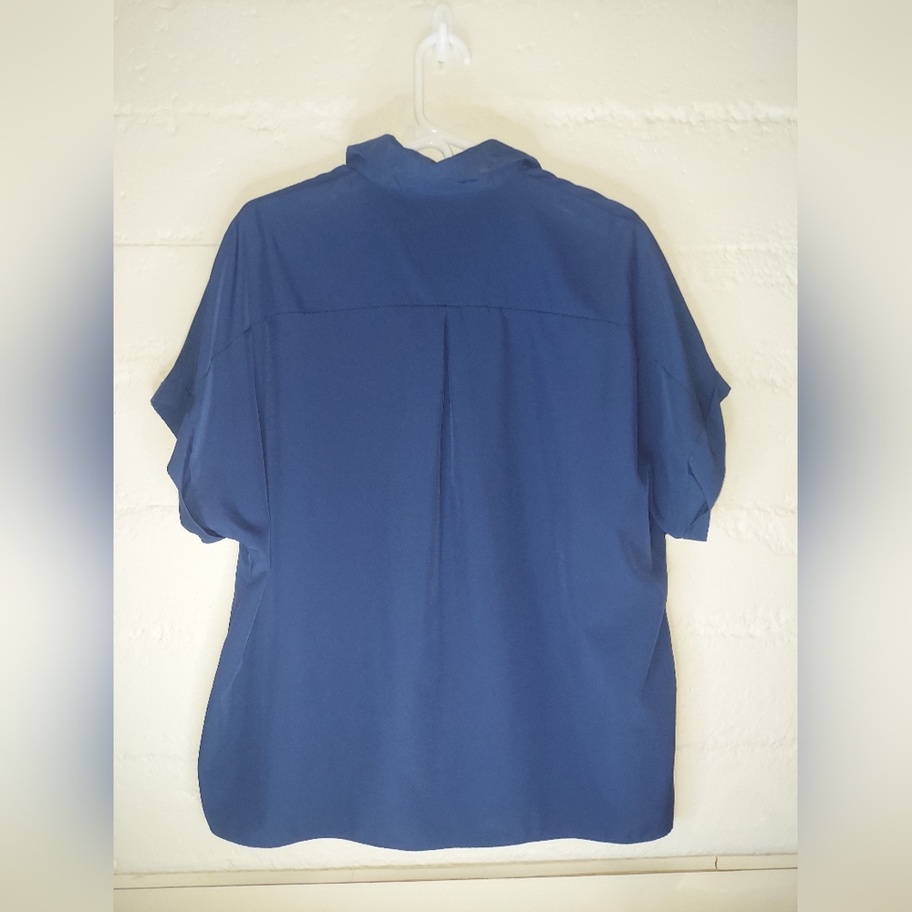 Hotouch Navy Women's Button Down XL - Picture 3 of 4